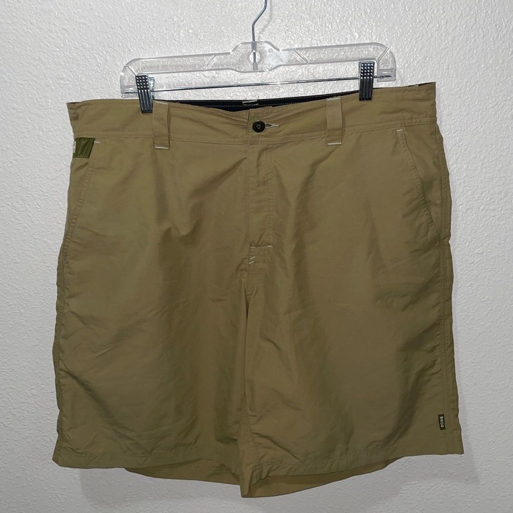 Howler Brothers Tan Flat Front Shorts Outdoor Style